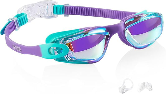 Aegend Swim Goggles - Kids Swimming Goggles for 3-14 Boys Girls Youth No Leaking Clear Vision