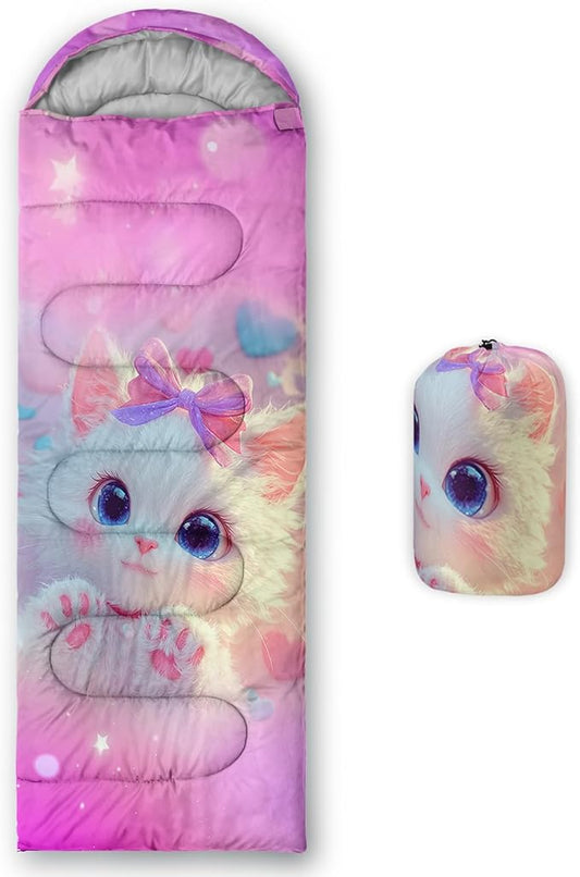 QOOMO Camping Sleeping Bags,3 Season Warm & Cool Weather,Lightweight,Waterproof Sleeping Bags for Adults & Kids,Traveling,and Outdoors,Camping Gear Equipment