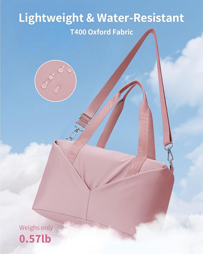 Ceneda Small Gym Bag for Women, 12 inch Mini Gym Bag with Wet Pocket, Lightweight Tote for Gym, Sport, Workout - Pink