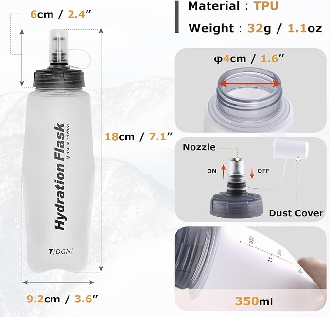 YAPJEB Lightweight Hydration Pack Backpack Vest, Optional 1.5L 2L BPA Free Water Bladder - Leakproof Breathable for Men Women Running Hiking Cycling Marathon