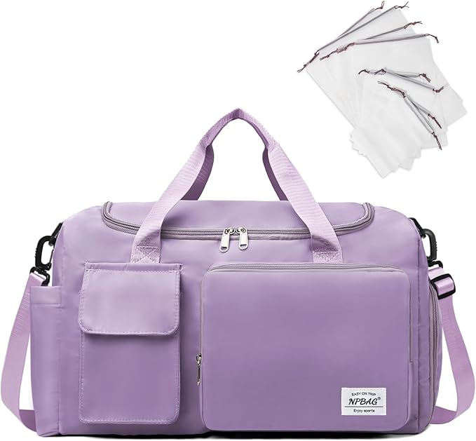 NPBAG Women Travel Duffel, Multi Functional Large Expandable Weekender Carry-on Tote, Gym Workout Overnight Bag, Mommy Hospital Bag for Labor and Delivery