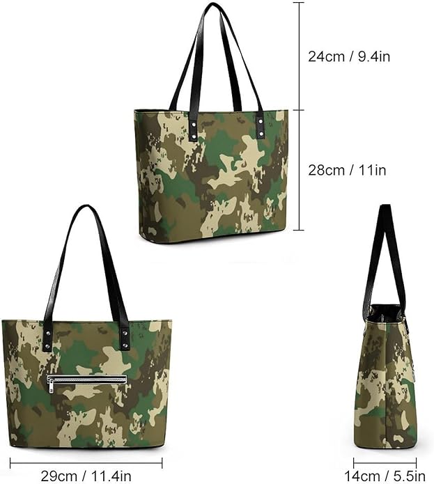 Big Shoulder Commuter Bag Work Tote Bag Handbag With Zipper For Women And Men