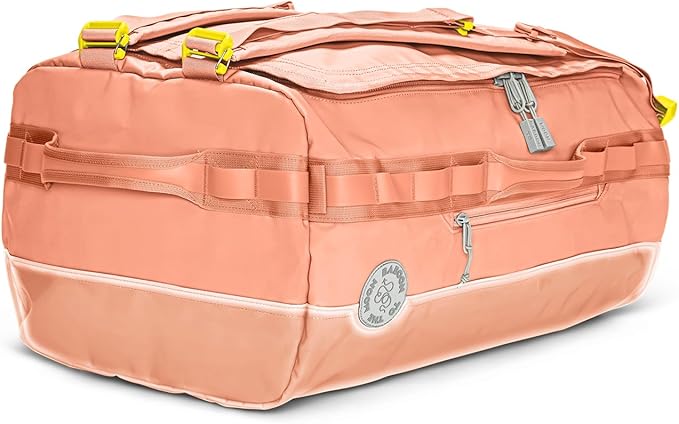 Baboon to the Moon Go-Bag Big Duffle Bag - Detachable Straps, Stylish, Compact, Large Travel Bag Lightweight, Durable, Water-Resistant for Men and Women (Sunset Coral)