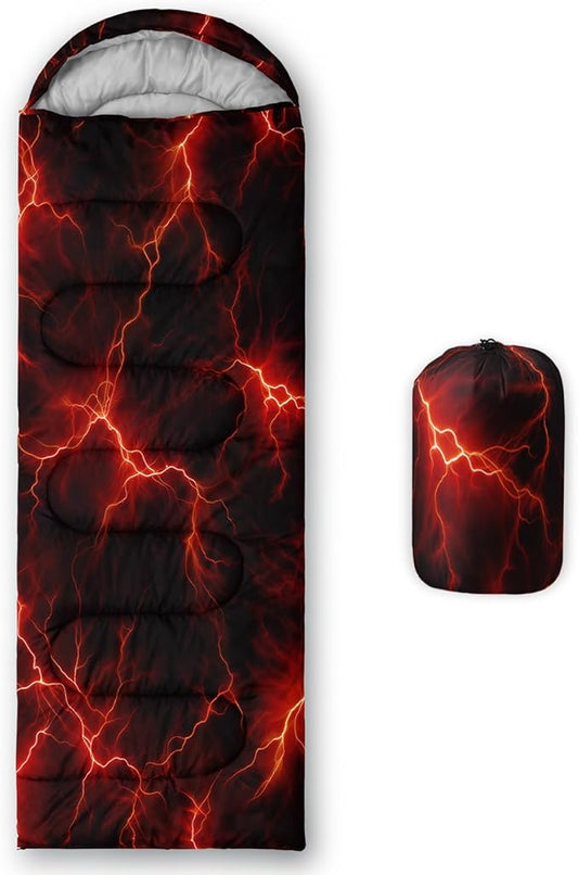 QOOMO Camping Sleeping Bags,3 Season Warm & Cool Weather,Lightweight,Waterproof Sleeping Bags for Adults & Kids,Traveling,and Outdoors,Camping Gear Equipment