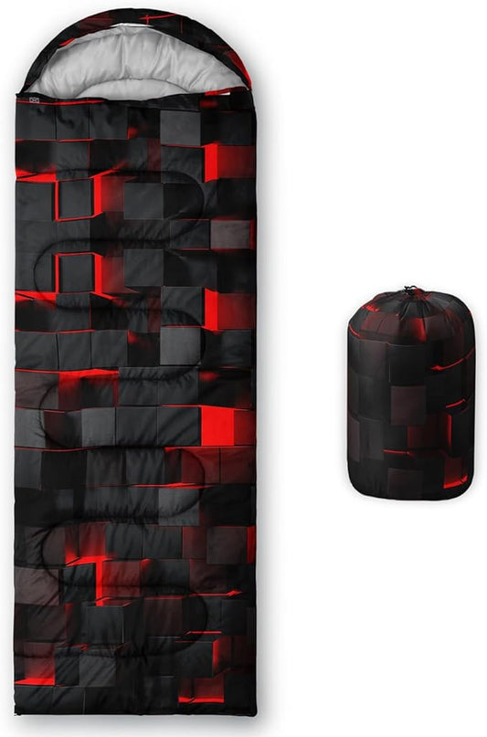 Sleeping Bags for Adults and Kids Camping Sleeping Bags for Girls and Boys Lightweight Waterproof Cold/Warm 3-Season Outdoor Travel with Compression Bags