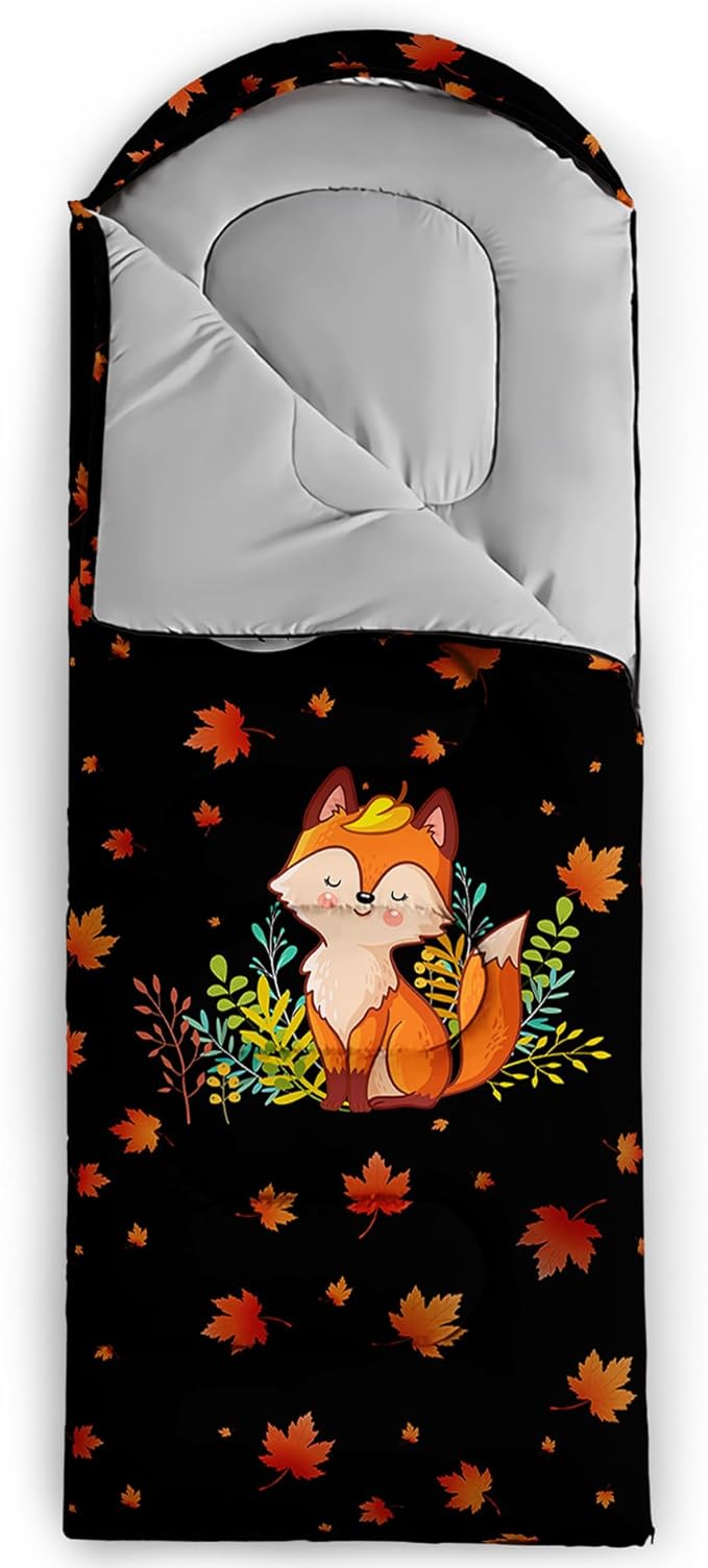 Galaxy Wolf Camping Sleeping Bags Warm & Cool Weather Waterproof Backpacking Blue Purple Starry Sky Sleeping Bag All Seasons Camping, for Adult Kids Boy Girls Camping Gear Equipment, Traveling