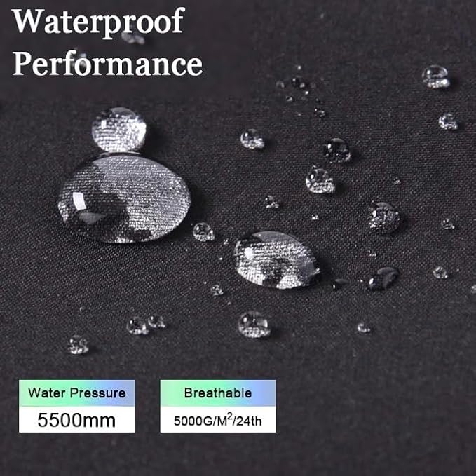 Gash Hao Mens Snow Ski Waterproof Softshell Snowboard Pants Outdoor Hiking Fleece Lined Zipper Bottom Leg