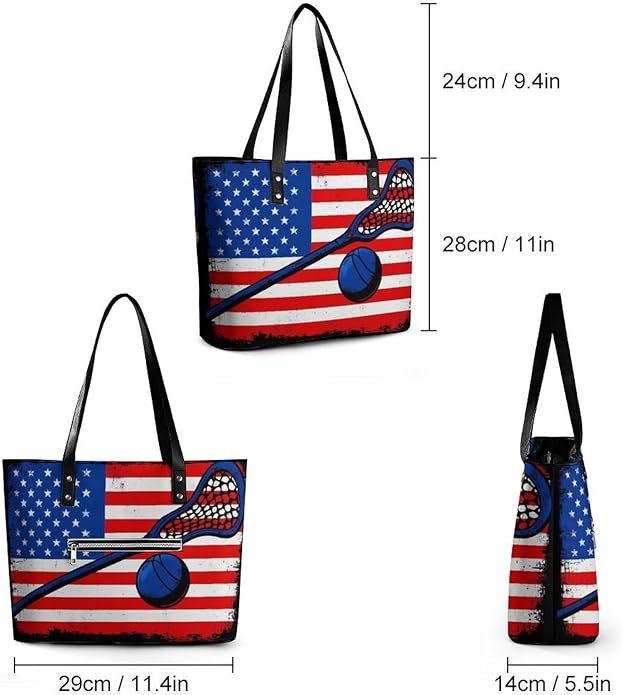 Big Shoulder Commuter Bag Work Tote Bag Handbag With Zipper For Women And Men