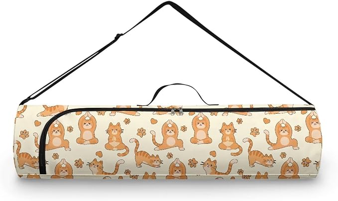 ZCFYGDX Yoga Mat Bag with Adjustable Shoulder Strap and Handle Zipper, 30in Wide x 6.3in Diameter for Yoga Mat Storage