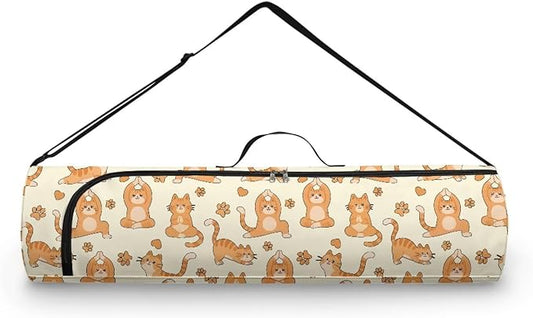 ZCFYGDX Yoga Mat Bag with Adjustable Shoulder Strap and Handle Zipper, 30in Wide x 6.3in Diameter for Yoga Mat Storage