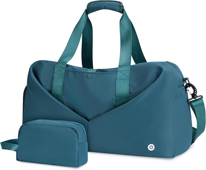 Ceneda 20" Gym Bag for Women with Wet Pocket & Shoe Compartment, Lightweight Duffel Waterproof Carry On Duffle for Travel, Yoga, Overnight (Teal)