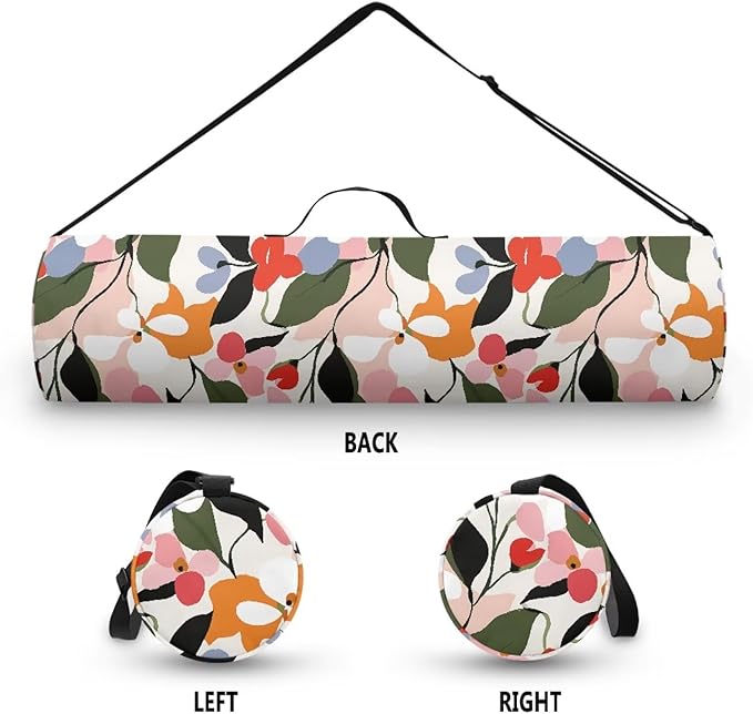 ZCFYGDX Yoga Mat Bag with Adjustable Shoulder Strap and Handle Zipper, 30in Wide x 6.3in Diameter for Yoga Mat Storage