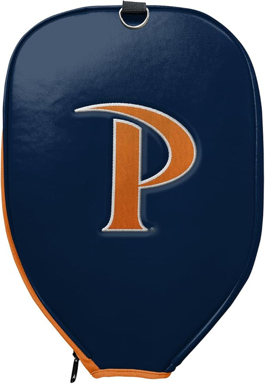 Officially Licensed Collegiate Pickleball Paddle Cover - Lightweight PU Leather Material - Durable Foam Interior Protection with Zippered Closure - Fits Most Paddles on the Market