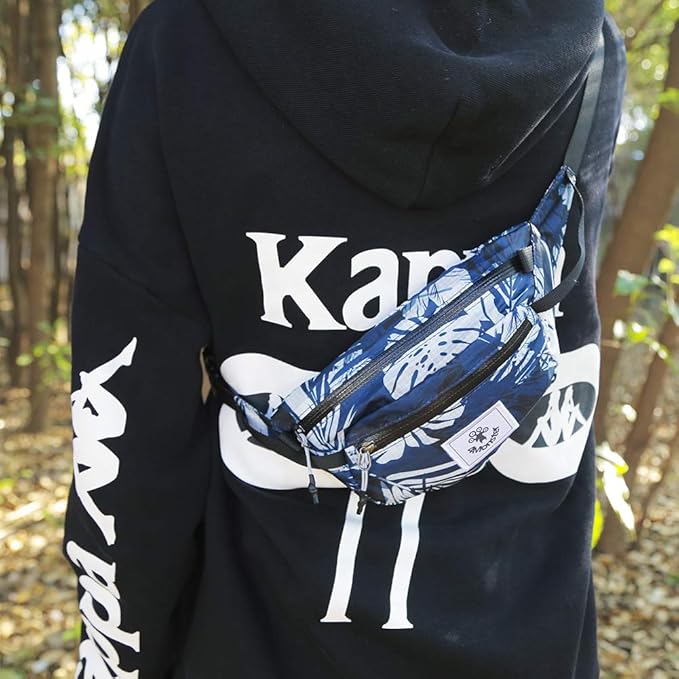 4Monster Hiking Waist Packs Portable,Water Resistant Fanny Bag with Adjustable Strap,Lightweight Crossbody Chest Bag Slim Bag