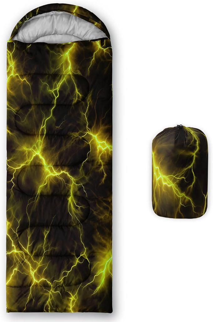 QOOMO Camping Sleeping Bags,3 Season Warm & Cool Weather,Lightweight,Waterproof Sleeping Bags for Adults & Kids,Traveling,and Outdoors,Camping Gear Equipment