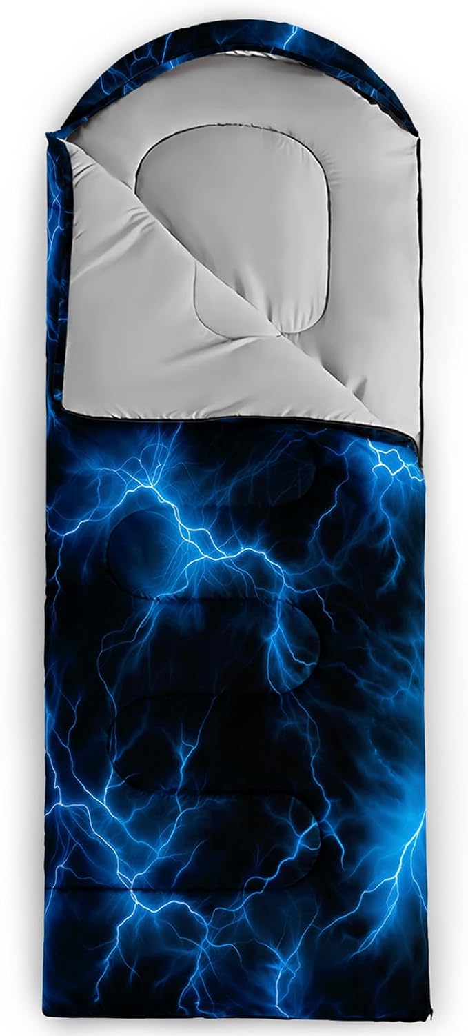 QOOMO Camping Sleeping Bags,3 Season Warm & Cool Weather,Lightweight,Waterproof Sleeping Bags for Adults & Kids,Traveling,and Outdoors,Camping Gear Equipment