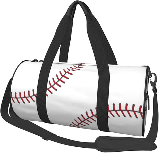 Baseball Funny Foldable Duffle Bag For Women - Workout Bag For Gym Men - Boy Gym Bag - Girls Small Weekender Duffel Bag - Packable Luggage Bag For Travel Sports