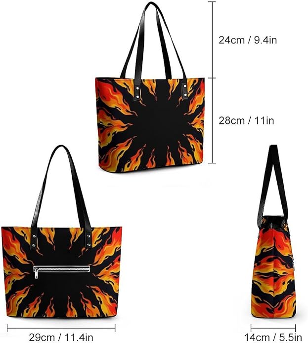 Big Shoulder Commuter Bag Work Tote Bag Handbag With Zipper For Women And Men