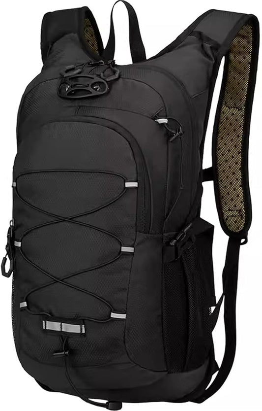 AUUEYY Lightweight Cycling Hydration Backpack,Large Capacity Pack for Travel,Hiking,Climbing,Skiing,Running Daypack for Men Women (Black)