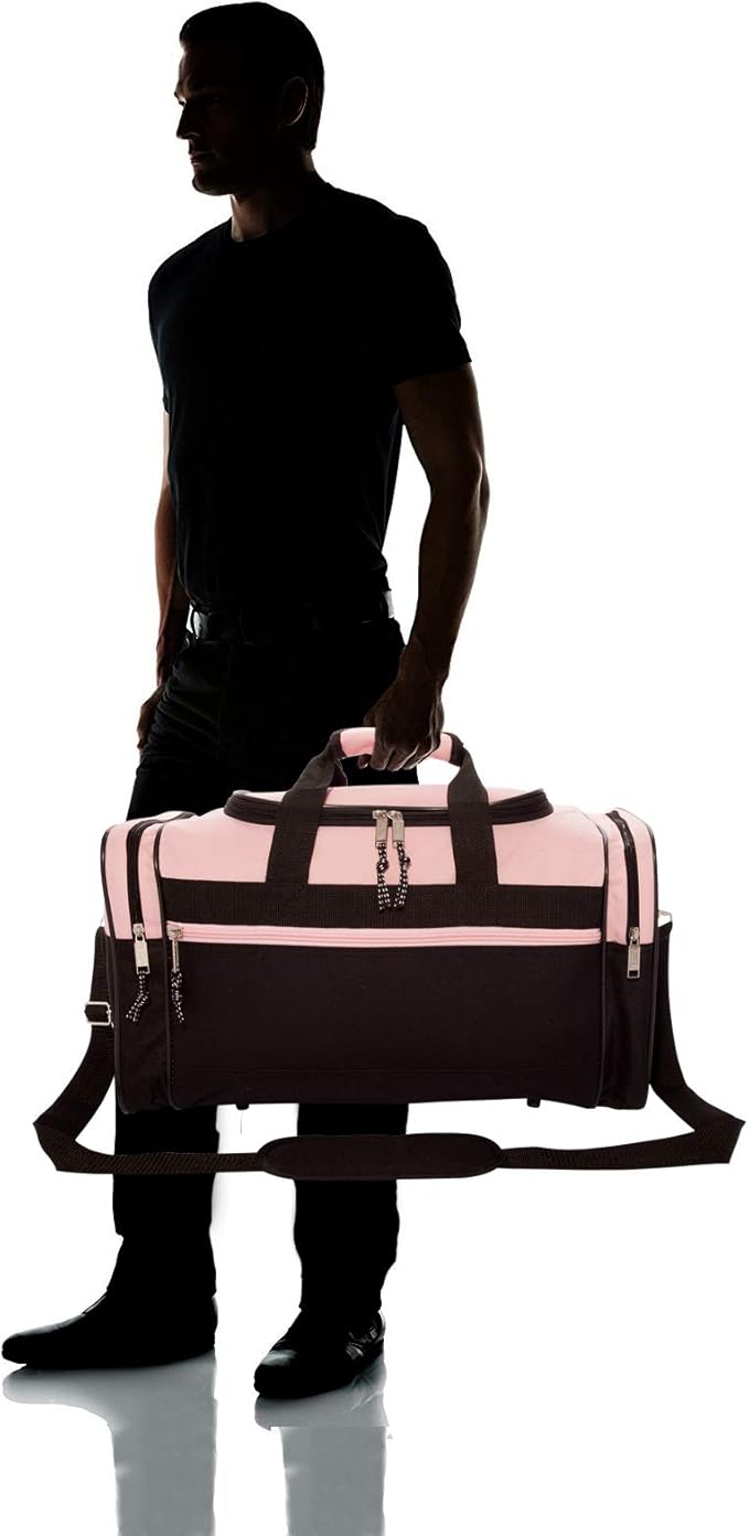 DALIX 17" Blank Duffle Bag Duffel Bag Travel Size Sports Durable Gym Bag