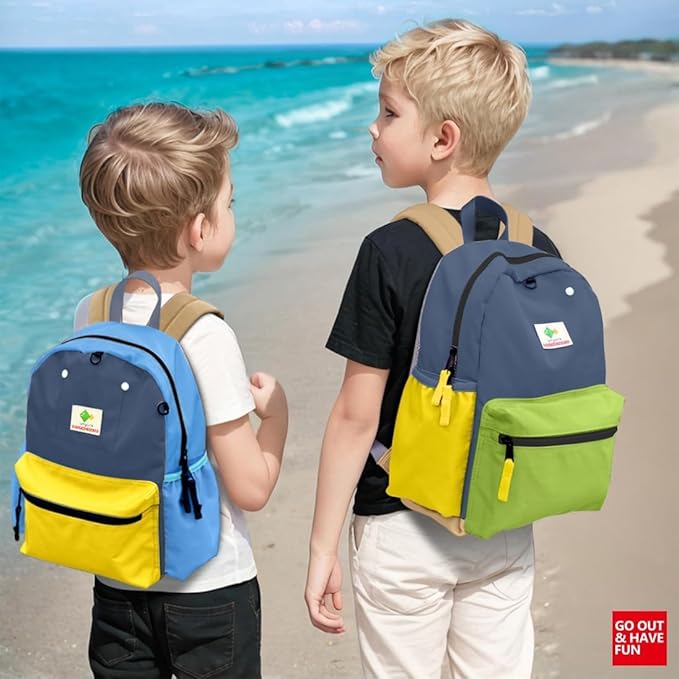 atgark Kids Backpacks, Unisex, Large, Avocado - L, Modern, Cartoon, 15" H, 1L, 13.12 oz, Nylon, Zipper, 6-9 Years, School & Travel