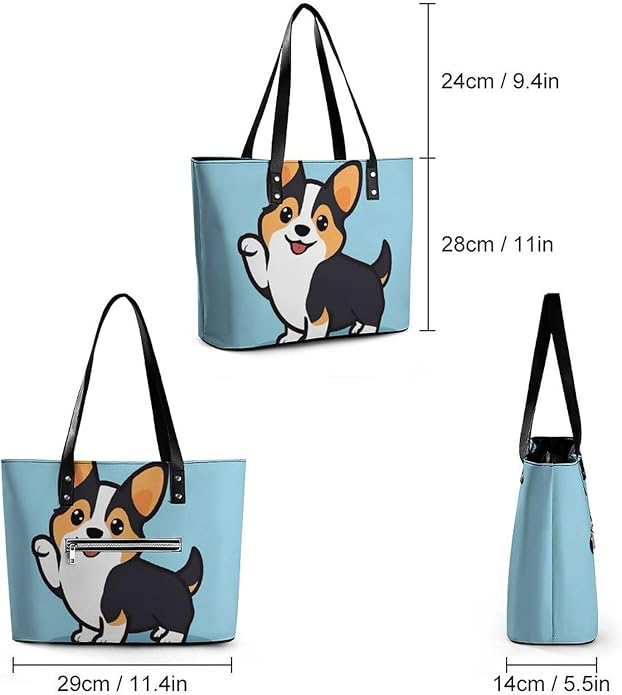 Big Shoulder Commuter Bag Work Tote Bag Handbag With Zipper For Women And Men