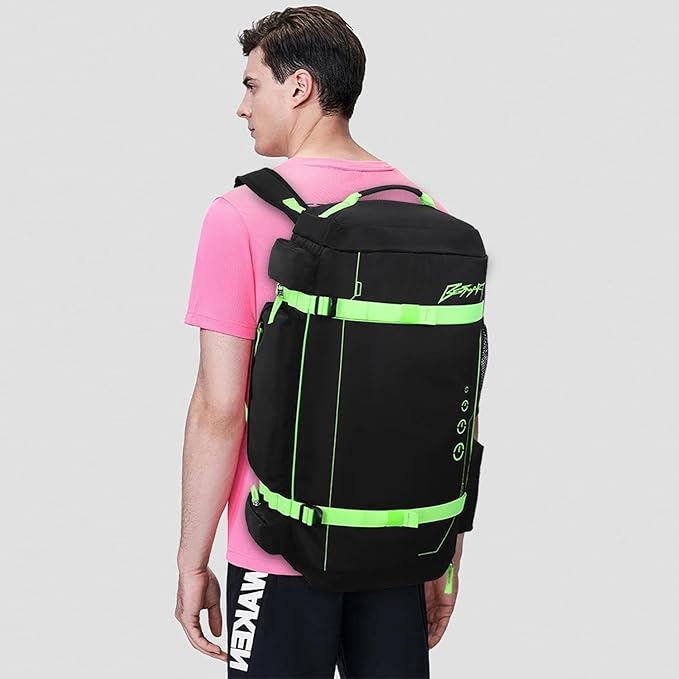 BE SMART 40L Extra Large Gym Backpack for Men, Big Gym Bag with Shoes Compartment, Waterproof Heavy Duty Duffel Bags, Men's Workout Backpacks for Outdoor Sport,Hiking,Camping,Travel