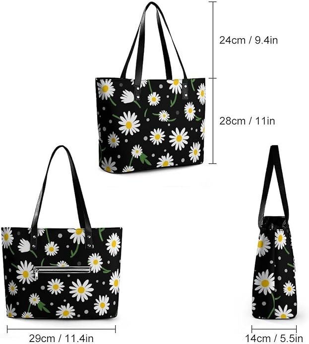 Big Shoulder Commuter Bag Work Tote Bag Handbag With Zipper For Women And Men