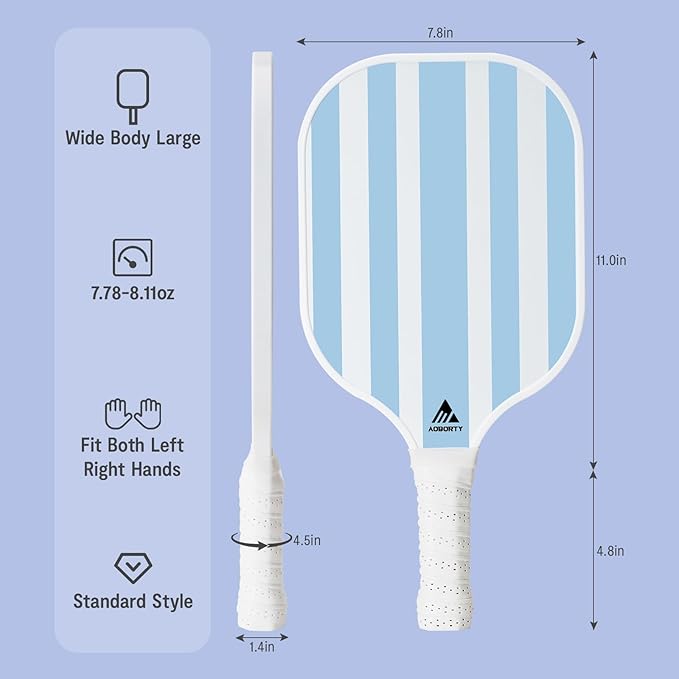 Pickleball Paddles 4 Pack - USAPA Light Graphite Premium Rackets Fiber Face & Polymer Honeycomb Core Pickleball Set with 4 Outdoor Indoor Balls Including Portable Carry Bag