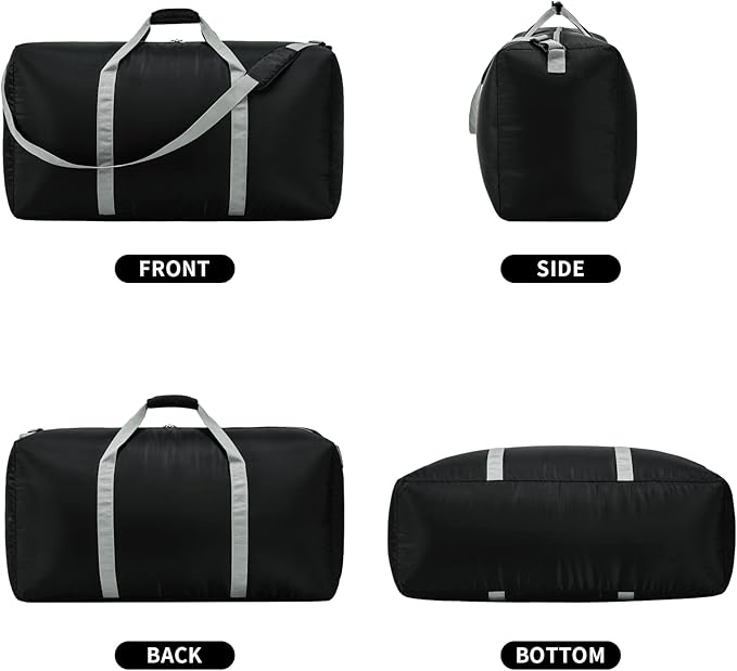 105L Extra Large Duffel Bag 32.5 inch Lightweight Luggage for Travel-Black