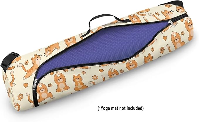 ZCFYGDX Yoga Mat Bag with Adjustable Shoulder Strap and Handle Zipper, 30in Wide x 6.3in Diameter for Yoga Mat Storage