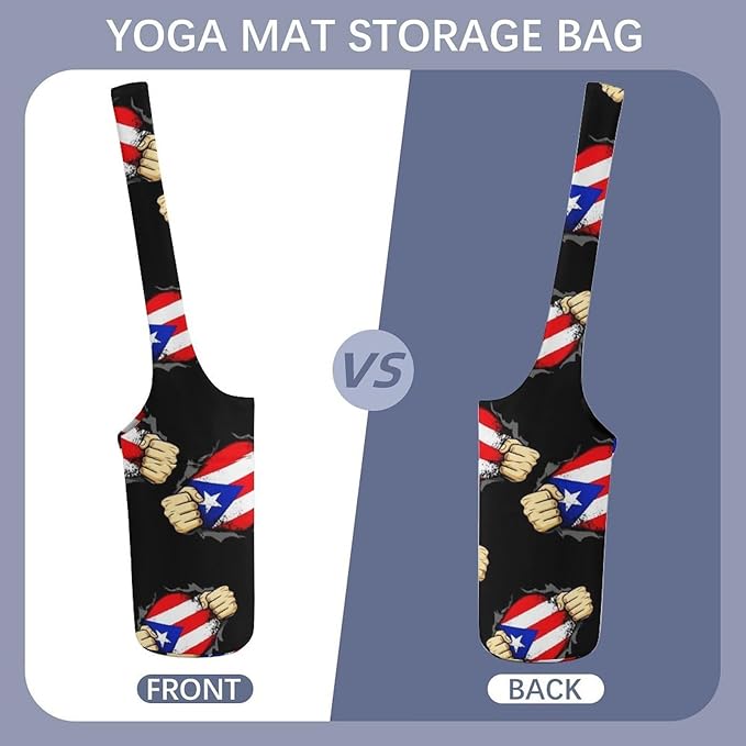 Aiyoolee Single Shoulder Yoga Mat Carrier Bag Portable Spacious with Pocket for Yoga Gym Fitness Travel