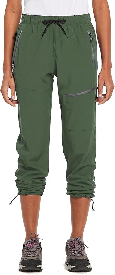 baleaf Women's Hiking Pants Quick Dry Lightweight Water Resistant Elastic Waist Cargo Pants for All Seasons