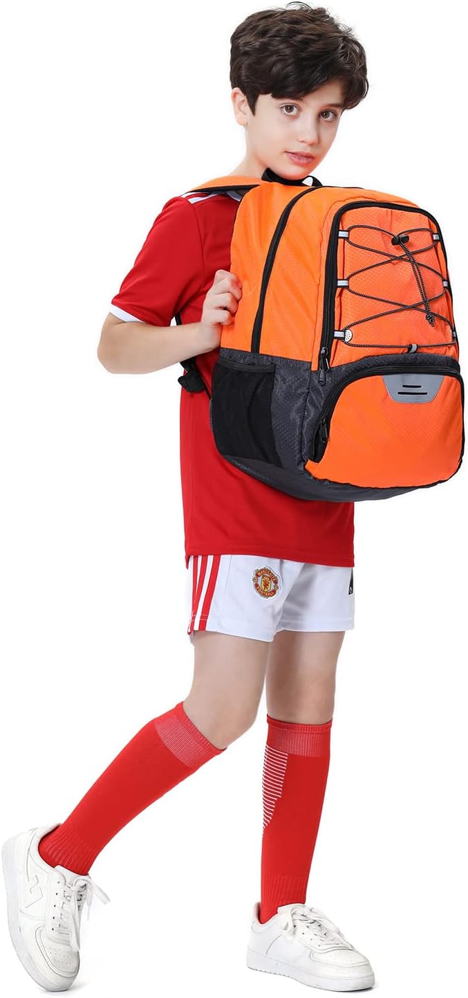 Youth Soccer Bag-Soccer Backpack&Backpack for Football Basketball,with Ball Compartment Separate Cleat Package