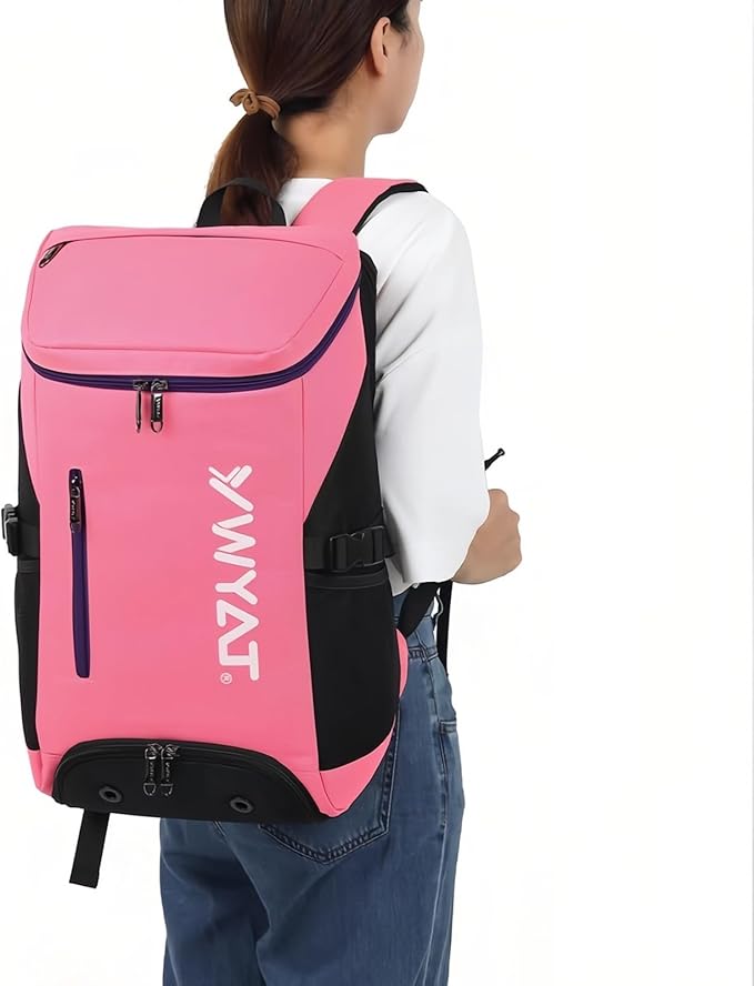 Badminton Tennis Backpack with Shoe Compartment,Racket Holder, Large Capacity Sports Bag for Tennis, Badminton, Pickleball, Squash