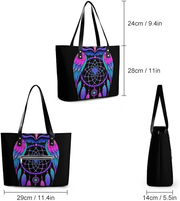 Big Shoulder Commuter Bag Work Tote Bag Handbag With Zipper For Women And Men