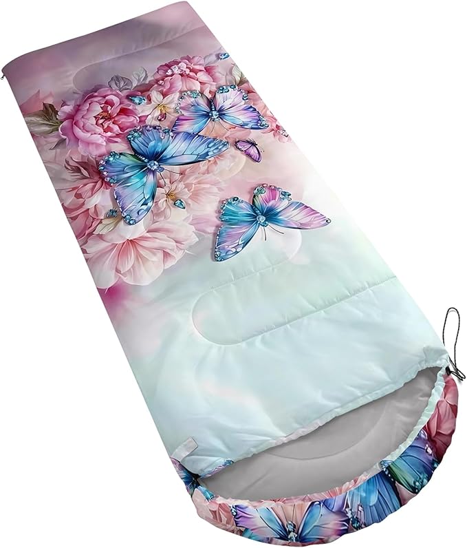 QOOMO Camping Sleeping Bags,3 Season Warm & Cool Weather,Lightweight,Waterproof Sleeping Bags for Adults & Kids,Traveling,and Outdoors,Camping Gear Equipment