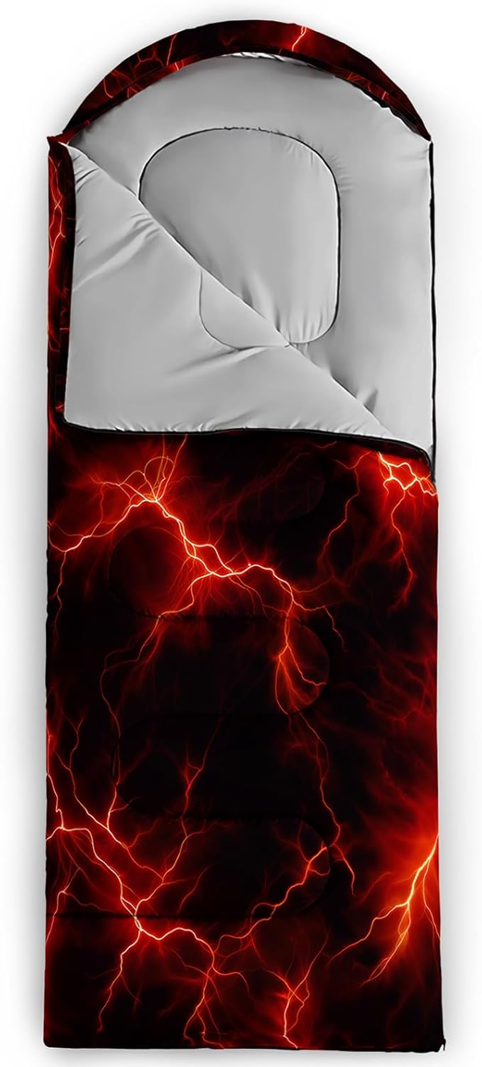 QOOMO Camping Sleeping Bags,3 Season Warm & Cool Weather,Lightweight,Waterproof Sleeping Bags for Adults & Kids,Traveling,and Outdoors,Camping Gear Equipment