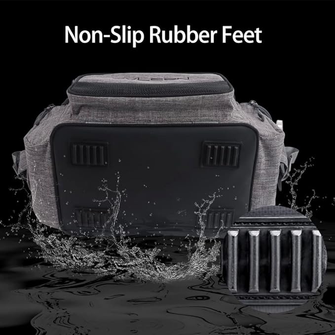 YVLEEN Fishing Tackle Box Bag - Outdoor Large Fishing Tackle Storage Bag - 100% Water-Resistant Polyester Material - Fishing Tackle Bags - Suitable for 3600 Tackle Box