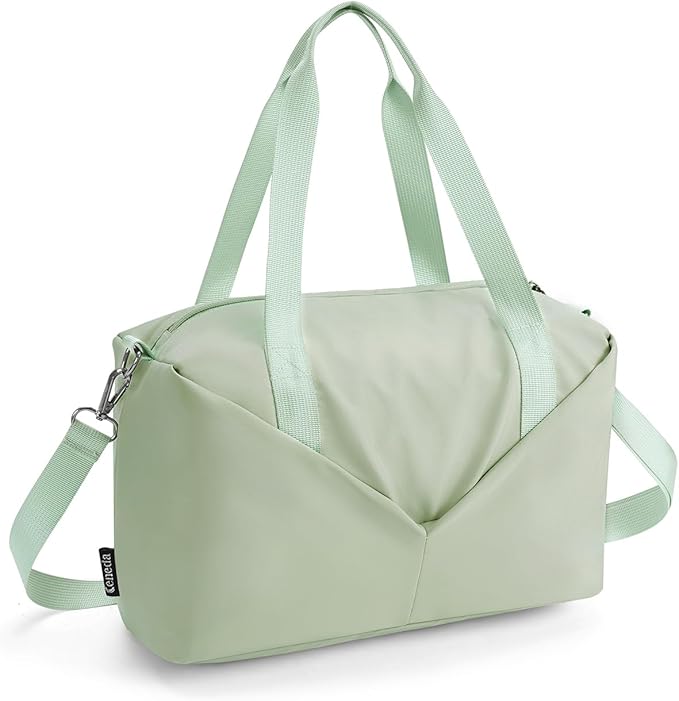 Ceneda Small Gym Bag for Women, 12 inch Mini Gym Bag with Wet Pocket, Lightweight Tote for Gym, Sport, Workout - Green