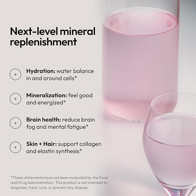 Moon Juice Mini Dew Electrolytes Powder - Sugar Free Minerals & Electrolyte Hydration Powder for Instant Hydration & Brain Support - Magnesium, Calcium, Potassium, Pink Salt, Watermelon, 30 Servings