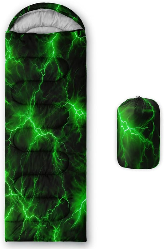 QOOMO Camping Sleeping Bags,3 Season Warm & Cool Weather,Lightweight,Waterproof Sleeping Bags for Adults & Kids,Traveling,and Outdoors,Camping Gear Equipment