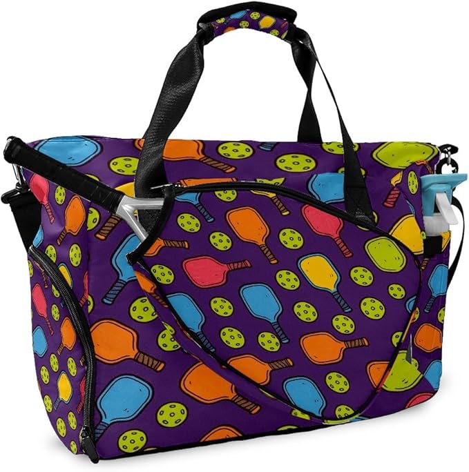 Vibrant Sports Multi Gym Bag for Women & Tennis Bag, Large Sports Duffel Bag Waterproof with Ventilated Shoe Compartment & Front Racket Sleeve, Lightweight Travel Weekender Overnight Bag