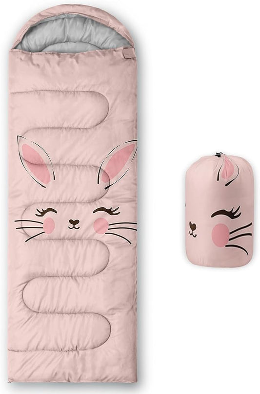 QOOMO Camping Sleeping Bags,3 Season Warm & Cool Weather,Lightweight,Waterproof Sleeping Bags for Adults & Kids,Traveling,and Outdoors,Camping Gear Equipment