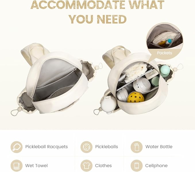 Sucipi Pickleball Bags for Women Lightweight Crossbody and Stylish Quilted Pickleball Paddle Sling Bag Backpack