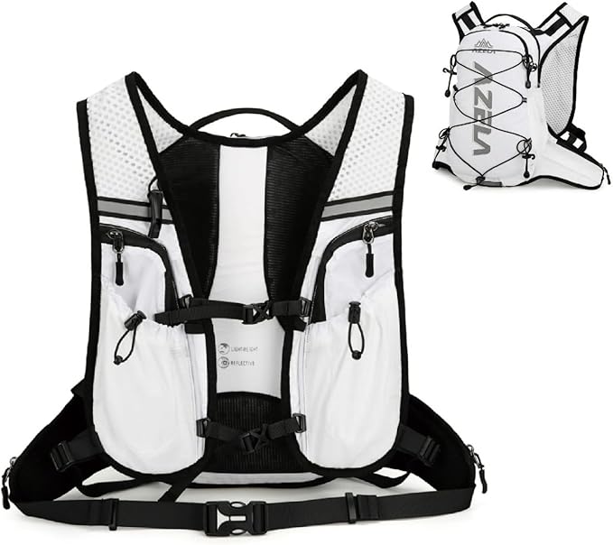 YAPJEB Lightweight Hydration Pack Backpack Vest, Optional 1.5L 2L BPA Free Water Bladder - Leakproof Breathable for Men Women Running Hiking Cycling Marathon