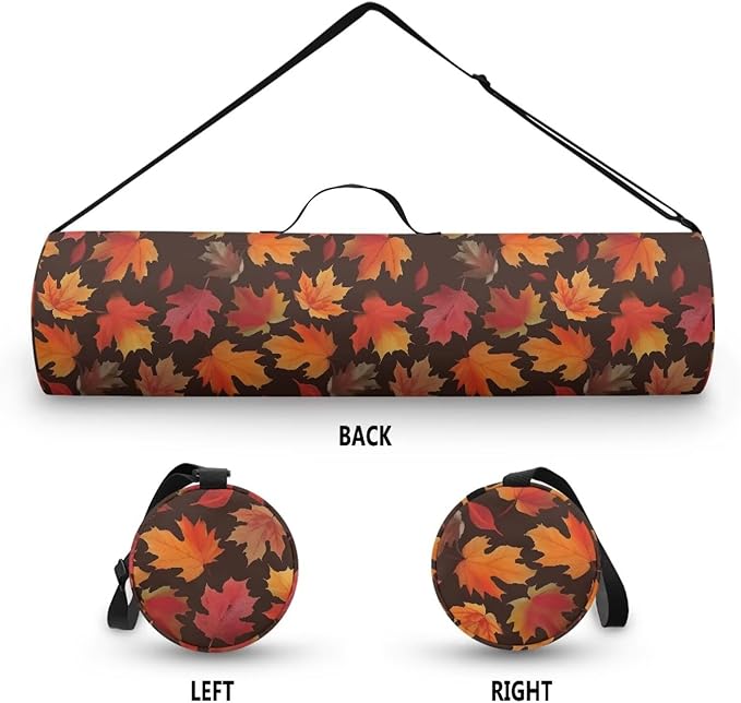 ZCFYGDX Yoga Mat Bag with Adjustable Shoulder Strap and Handle Zipper, 30in Wide x 6.3in Diameter for Yoga Mat Storage