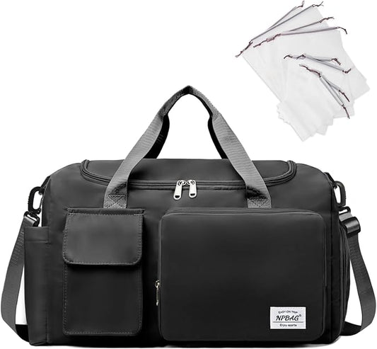 NPBAG Women Travel Duffel, Multi Functional Large Expandable Weekender Carry-on Tote, Gym Workout Overnight Bag, Mommy Hospital Bag for Labor and Delivery