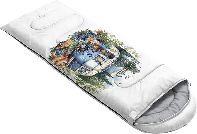 QOOMO Camping Sleeping Bags,3 Season Warm & Cool Weather,Lightweight,Waterproof Sleeping Bags for Adults & Kids,Traveling,and Outdoors,Camping Gear Equipment