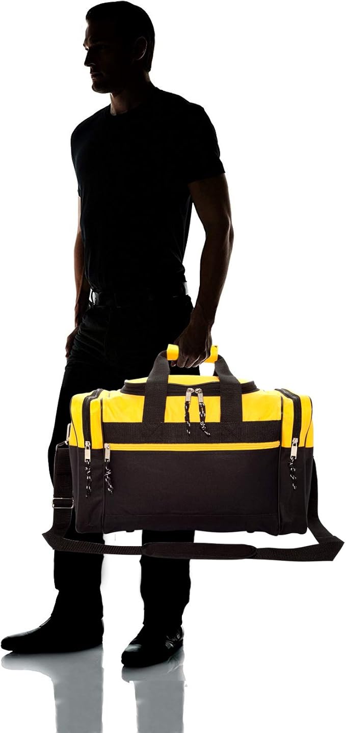 DALIX 17" Blank Duffle Bag Duffel Bag Travel Size Sports Durable Gym Bag